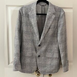 Bonobos jetsetter wool blazer
Grey check
36s slim fit
97% wool